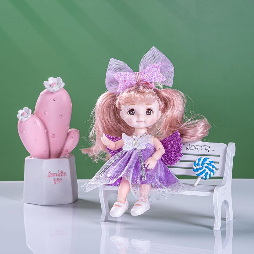 6 Inch Doll Cute Dolls With Dress for Girls Toy Christmas Gift
