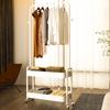 Floor Standing Clothes Rack Movable Clothing Rack Portable Multilayer Bedroom Anti Slip Large Capacity Simple Clothes Rack Stand