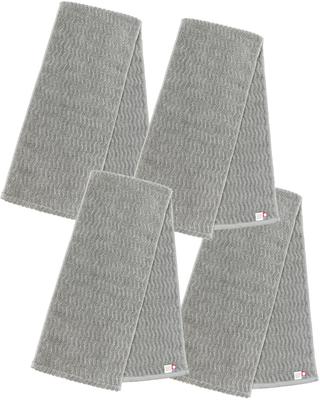 Bloom Imabari Towel Certified Scarf Towel Set of 4 Ash Sports Towel 22 X 100 Cm Absorbent Quick Drying Cotton Made In Japan 100% (Charcoal)