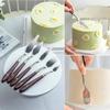 5PCS/Set Stainless Steel Cake Spatula Set - Buttercream Fondant Decorating Tools For Smooth Icing Pastry DIY Cake Decoration Scraper