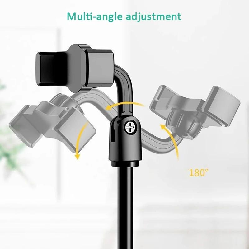 Mobile Phone Holder Stand 360 Rotate for Desktop Facetime Live Streaming High Angle Shoot Video for Smartphone