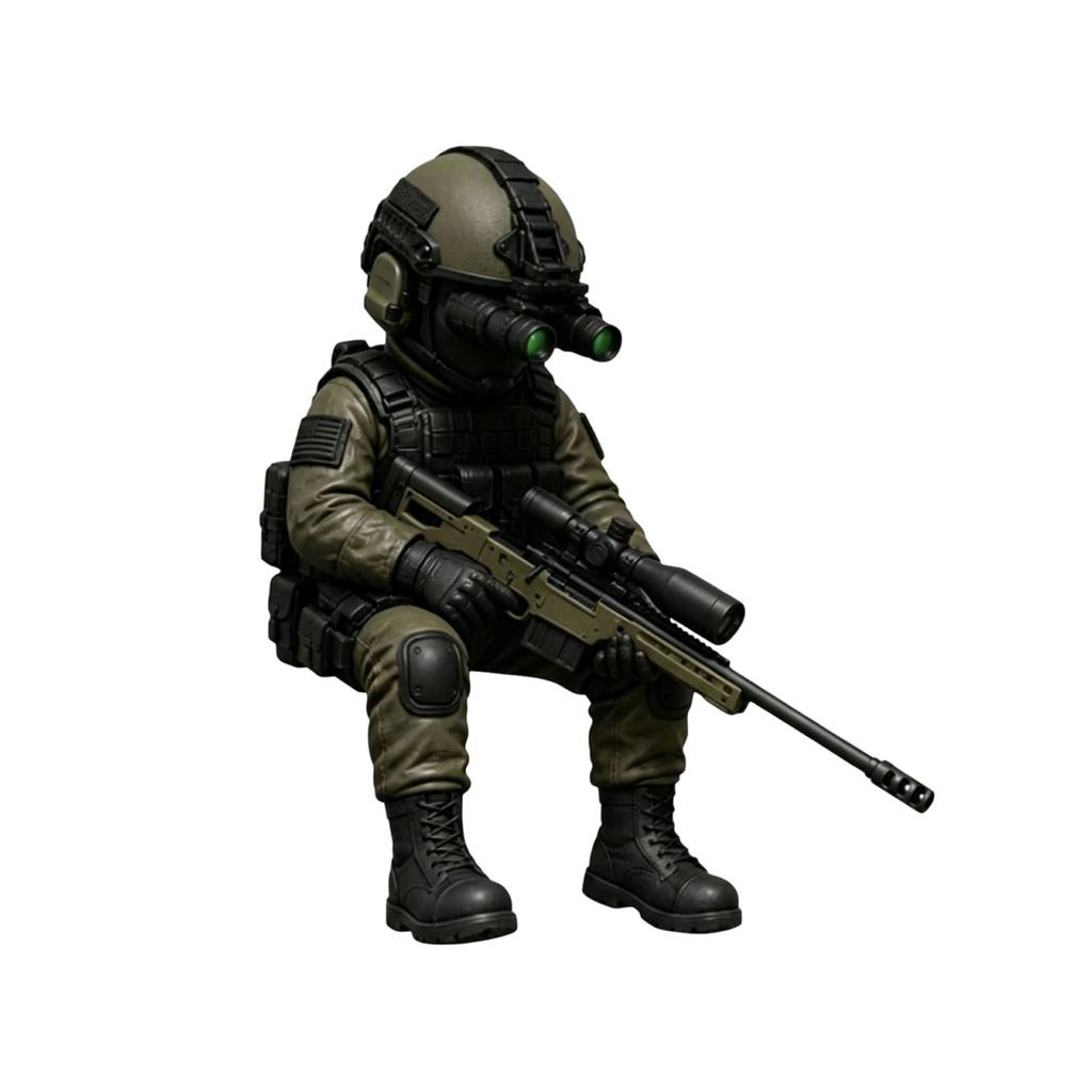 Miniature Tactic Soldier Figurine Decorative Rifleman Ornament Mini Soldier Resin Figurine Collectible for Veterans Men