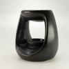 Ceramic Zen Oil Burner - Large Oval Pebble  - Matt Black