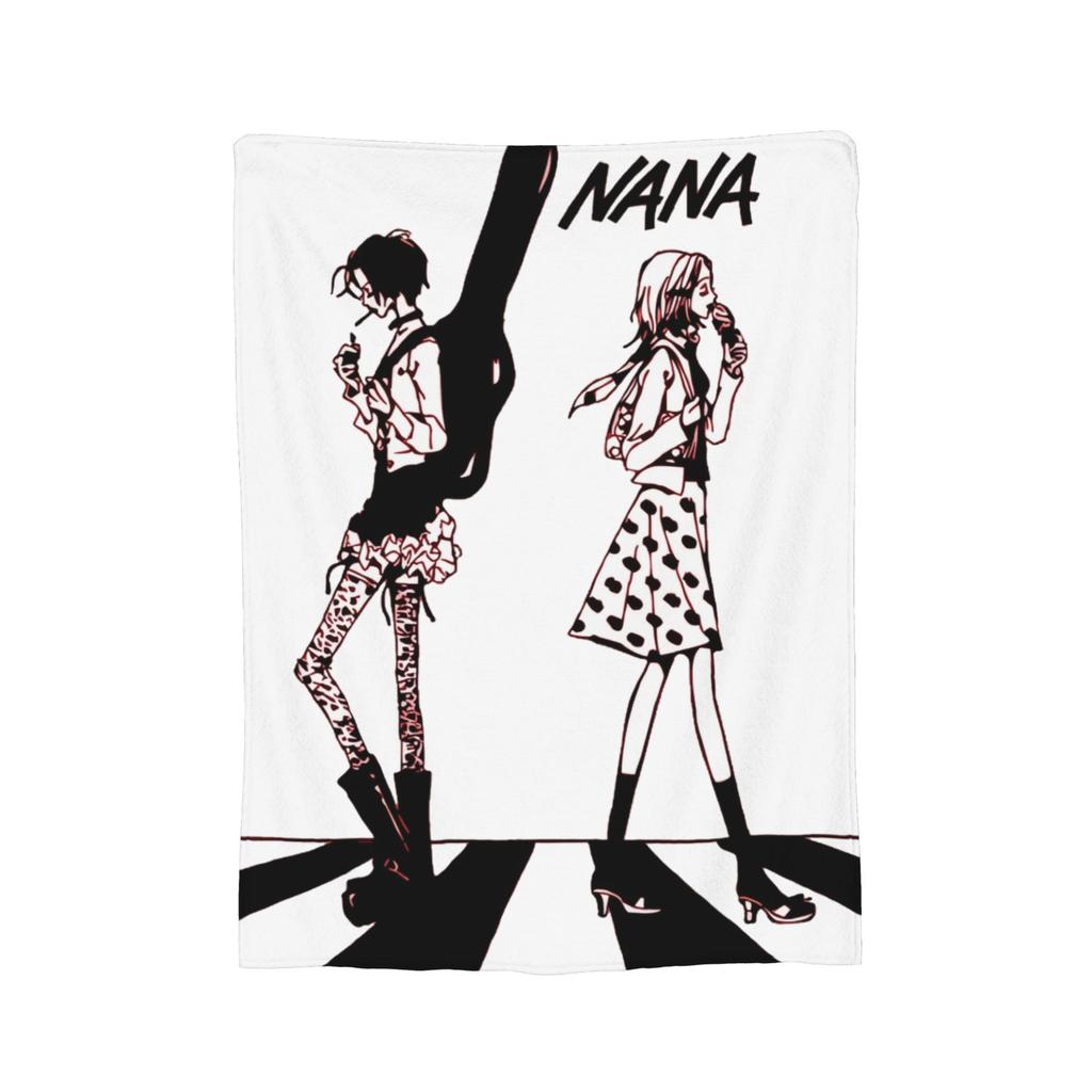 Nana Osaki Anime Blanket Cover Flannel Black Stones Punk Manga Warm Throw Blankets for Bedroom Sofa Bed Rug