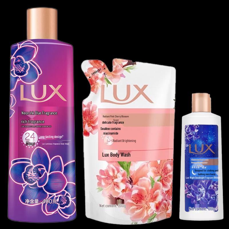 LUX Neon Black Orchid Shower Gel