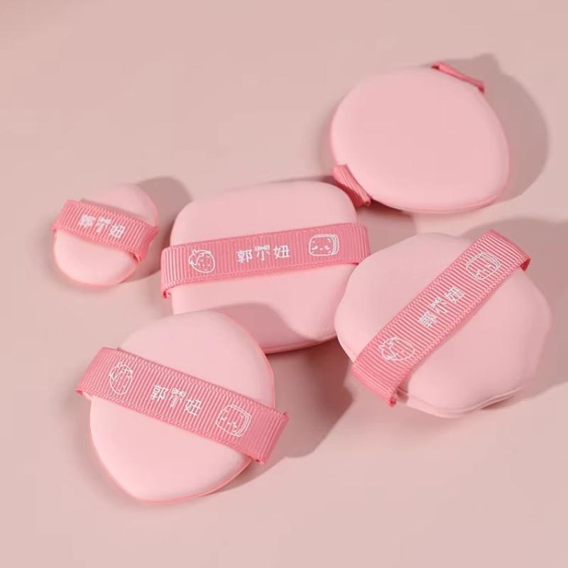 

GUOXIAONIU 5pcs Pink Powder Foundation Puff Soft Mini Sponge Blending Applicator Details Makeup Puff Tools Wet and Dry Dual Use