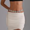 ins fashion turquoise starfish inlaid waist chain retro ethnic style old hot-selling waist jewelry