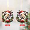 Christmas Cute Deer Festival Rearview Mirror & Backpack Pendant