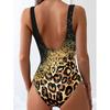 One-piece Swimsuit Women's European and American Leopard Print One-piece Swimsuit