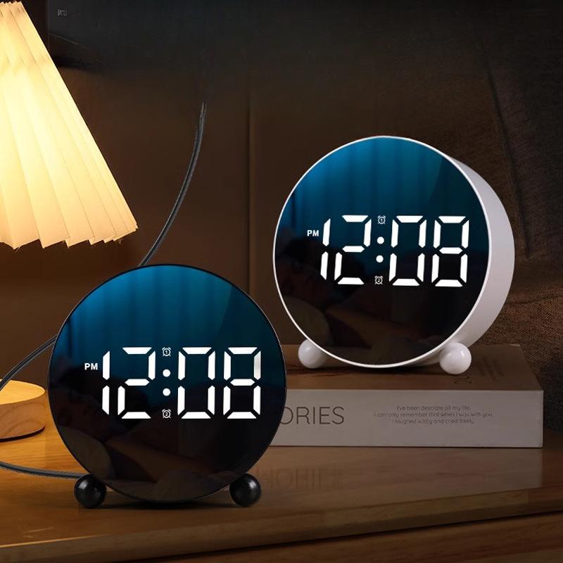 New Creative Alarm Clock Simple Electronic Clock Clock Home Bedside Clock Temperature Clock Plastic Clock