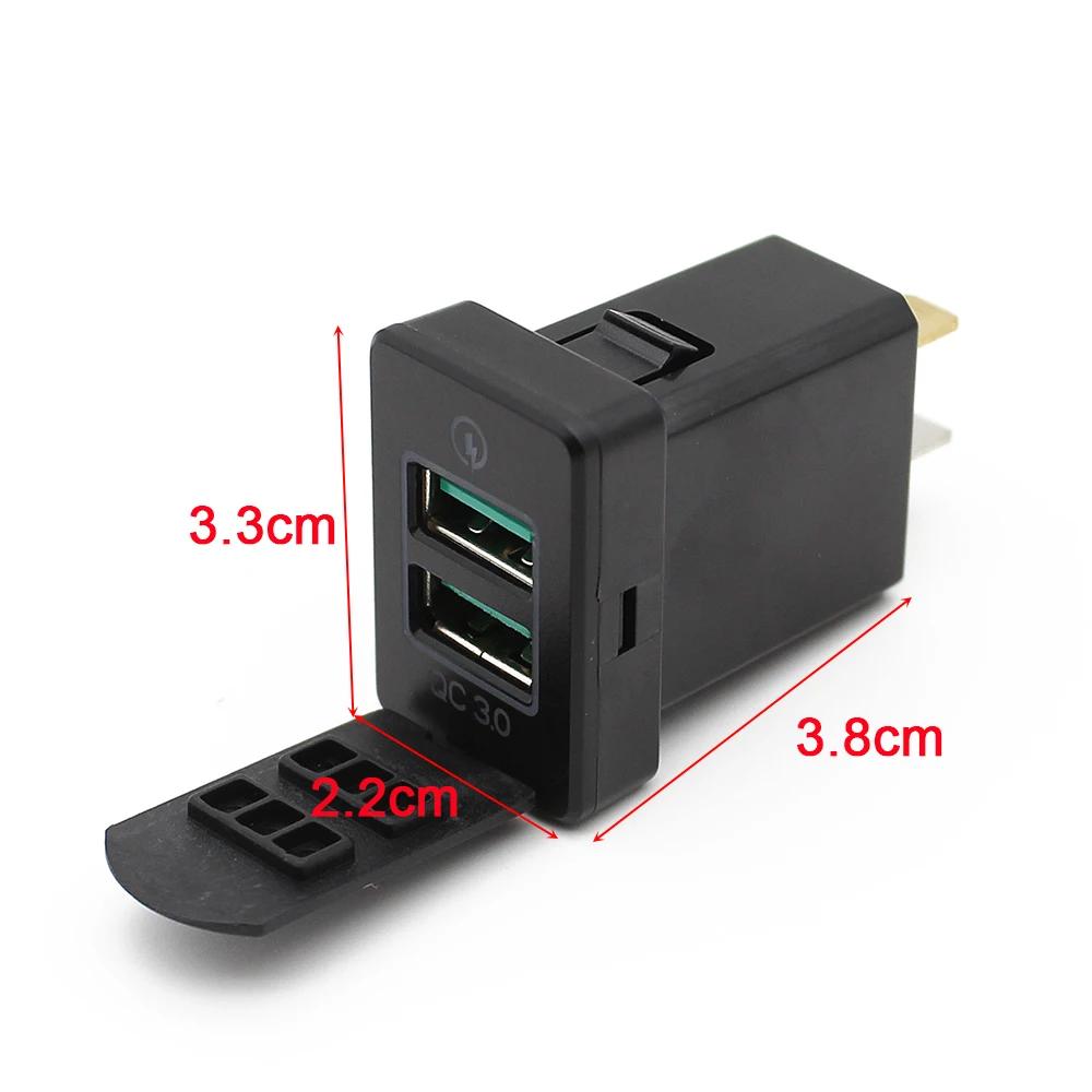 Double USB Socket Fast Car Charger Quick Charge Phone Charging Adapter For Mitsubishi Outlander 3 Xpander Eclipse Cross ASX