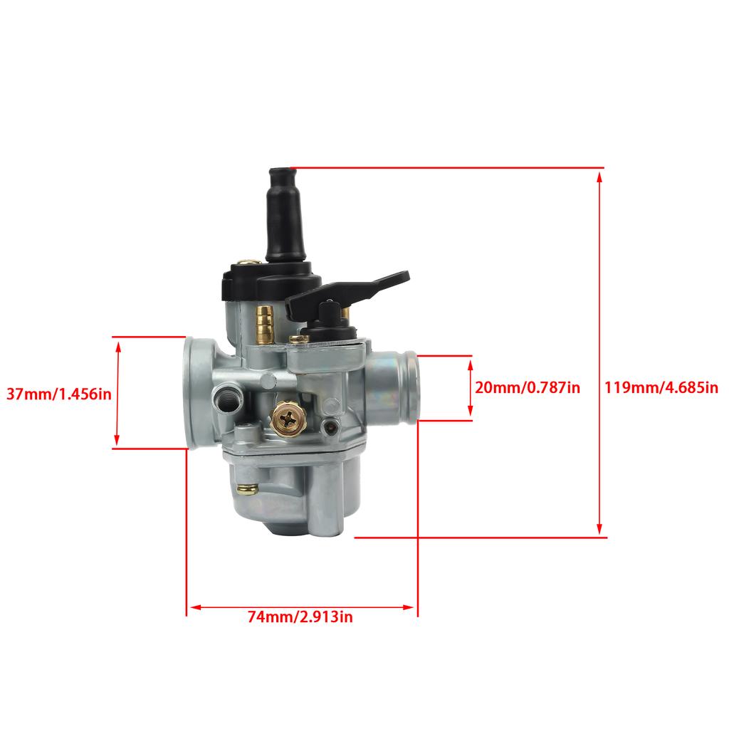 For Dellorto PHVA 17.5 ED Motorcycle Carburetor For Aprilia Piaggio Derbi Vespa Piaggio Engine 50cc 2-stroke Scooter Replacement