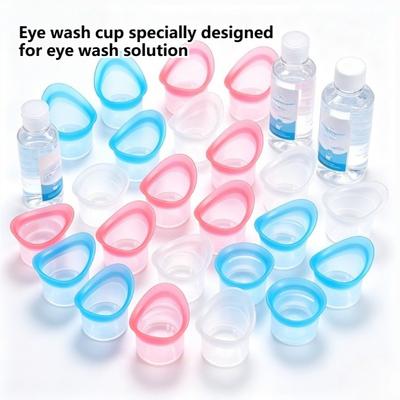 1/20pcs Eyewash Cup Individually Wrapped Silicone Resuable Soft Eye Bath Cup Eye Wash Cup Elderly Women Men Children Wholesale