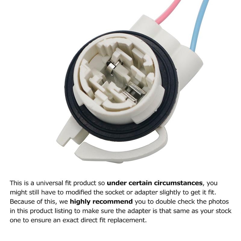 1Pc 3156 3157 3357 4157 LED Bulb Brake Turn Signal Light Lamp Socket Adapter Harness Wires Plug Connector For Wrangler (USA Car)