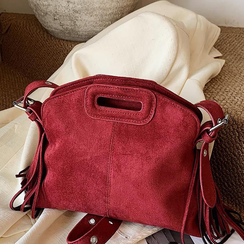 High Value Simple Popular Bag New Fashion Retro Shoulder Bag Large Capacity Women Messenger Fringed Bag