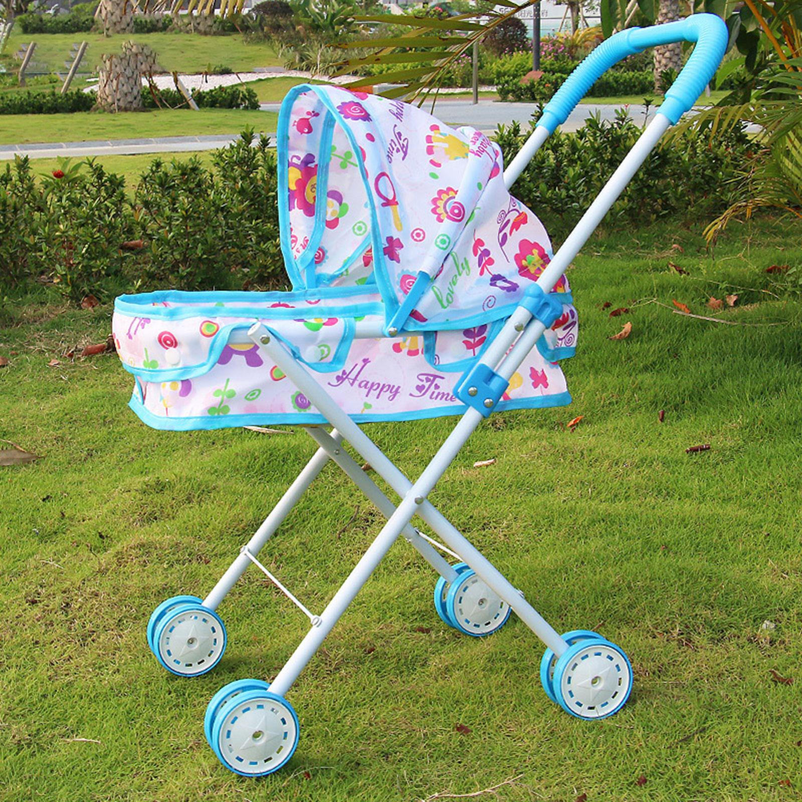 

Лялькова коляска з капюшоном Візок Іграшка для дітей Дівчаток Хлопчиків синій