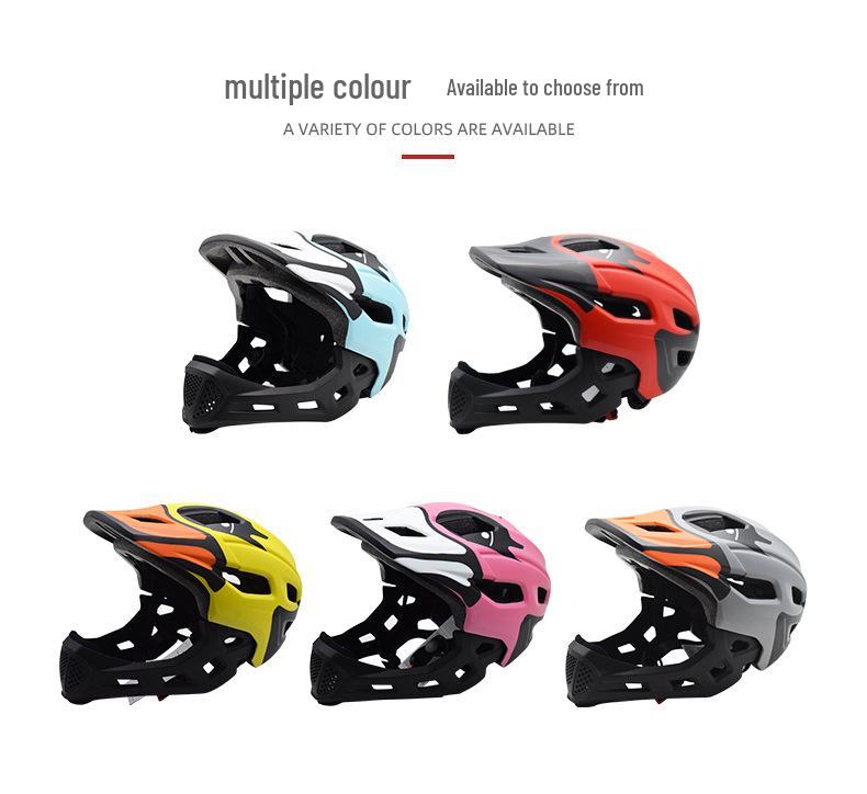 Kids Full Face Safety Helmet for Balance Bike, Cycling, Skateboarding & Roller Skating - Protective Gear for Boys & Girls