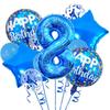 32" Blue Star Aluminum Foil Balloon Set for Birthday Party Decor