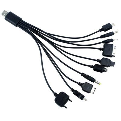 Çok Pinli Kablo Şarj Cihazı Usb Adaptör Kablosu Veri Kablosu Kordon 10'u 1 Arada Çok İşlevli Usb Veri Aktarım Kablosu Evrensel