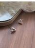 S999 Sterling Silver Korean Style Heart Stud Earrings for Women - Simple, Versatile, Textured Design