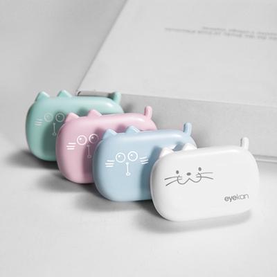 Mini Tragbarer Niedlicher Katzen Kontaktlinsenbehälter Damen Ins Lieblicher Linsenbehälter Reise-Set Geschenk für Mädchen