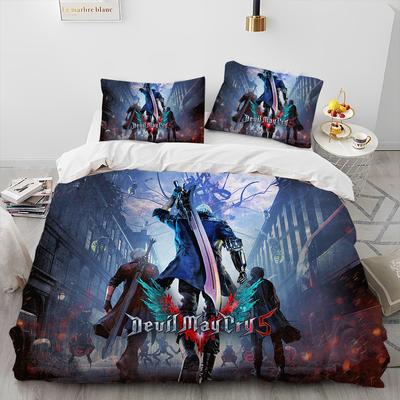 D-Devil May Cry Dmc Spiel Gamer Bettdecke Bettwäsche Set Bettbezug Bett-Set Steppdecke Kissenbezug King Queen Größe Bettwäsche Set Kind