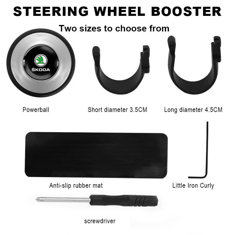 Auto Lenkrad Booster Kugel Arbeitssparendes Drehen Auto Styling Für Skoda Octavia Superb Rapid Kodiaq Karoq Fabia Kamiq Roomster Citigo