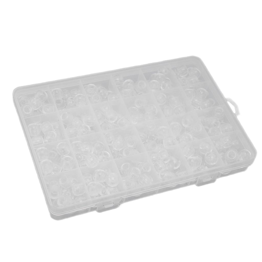 240PCS Beard Beads Transparent Plastic Viking Beard Hair Beads for Braids Ponytails Role Playing