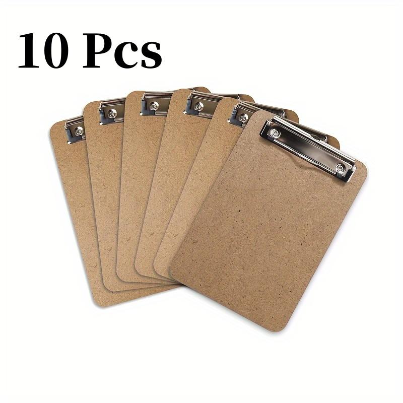 10pcs Wood Fiberboard Mini Clipboards 6x9 with Thin Clips for Office Teachers Classroom Use 7690₽