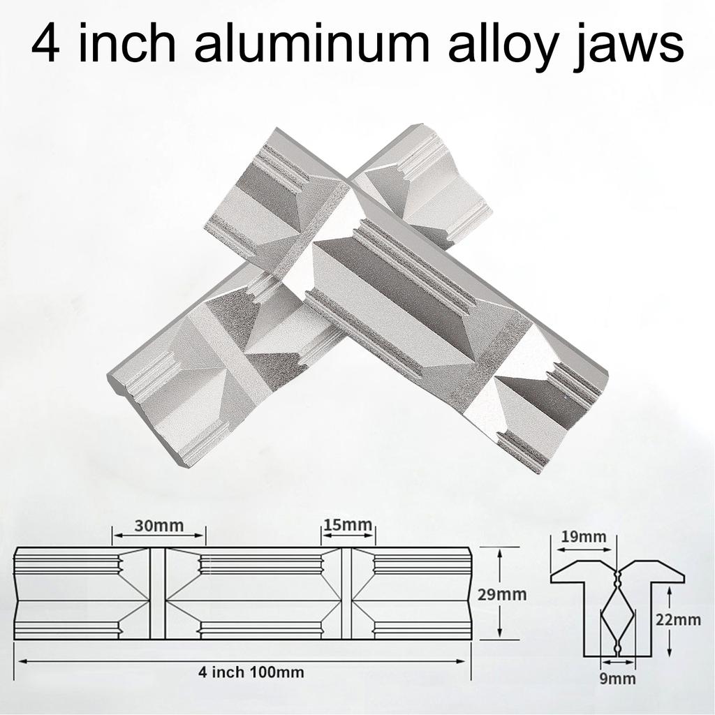 CNC Milling Steel Vise Hard Jaw Fixture with Extended Durability 4 or 8 Size