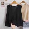 Plus-Size French Hollow V-Neck Sleeveless Camisole - Summer Loose Fit, 2-300 Jin Women's Top