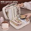 Pu Makeup Organizer With Multiple Compartments Waterproof Storage For Daily Use