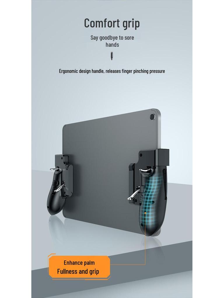 New Hot-Selling Six-Finger Mobile Game Controller with Fan Cooling & Gun Pressure Feature