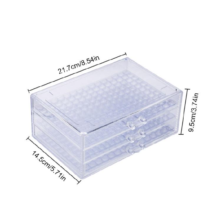 Creative Plastic Storage Box 471 Grids 3 Drawers for Organizing Crafts Art Supplies Nail Tips Beads Jewelry