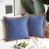 1PC Solid Color Throw Pillow Cover 45X45cm Cozy Linen Home Bedroom House Office Square Pillowcase Funda Cojin