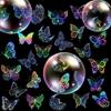 100 Transparent Butterfly Laser Stickers Holographic Stickers Laser Flash Holographic Stickers