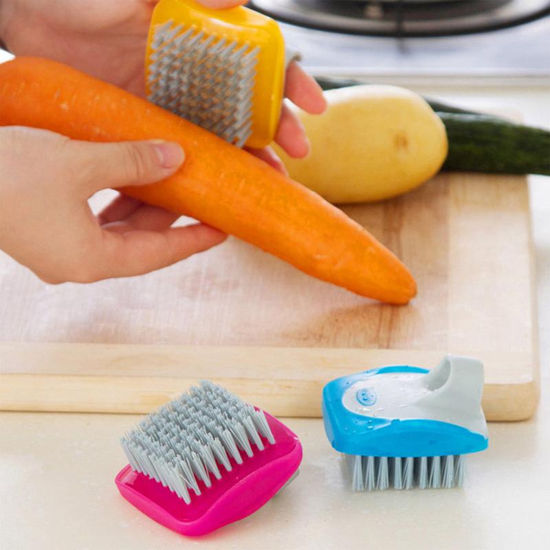 Vegetable Scrubber Brush Kitchen Fruit Scrubber Brush 3x Dish Brush Scrubber Household Tomatoes Scrubber Camping Brush