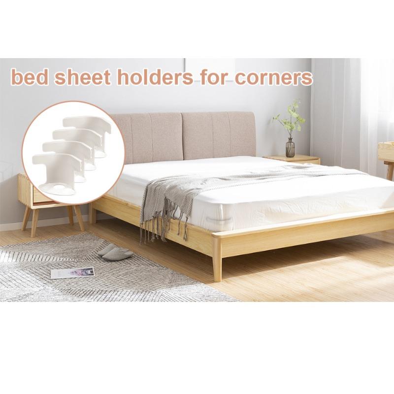 4Pcs Bed Corner Sheet Grippers Straps Heavy Duty Mattress Straps for All Sheet Sizes Non-Slip Sheet Holders Secure Bed Sheets