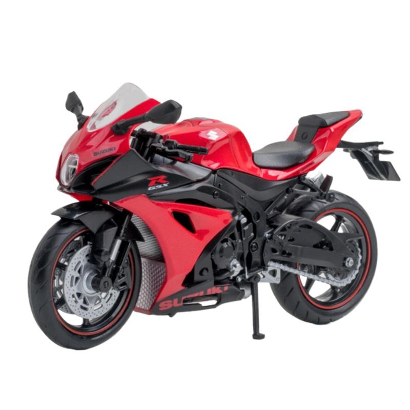 1/12 Suzuki GSX-R1000R Alloy Racing Motorcycle Model Diecast Street Cross-Country Motorcycle Model Simulation Childrens Toy Gift