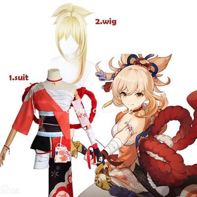 Game   Yoimiya Costumes Suit New Arrival Wig Anime Cosplay Clothing High Quality Unisex Role Playing Sets