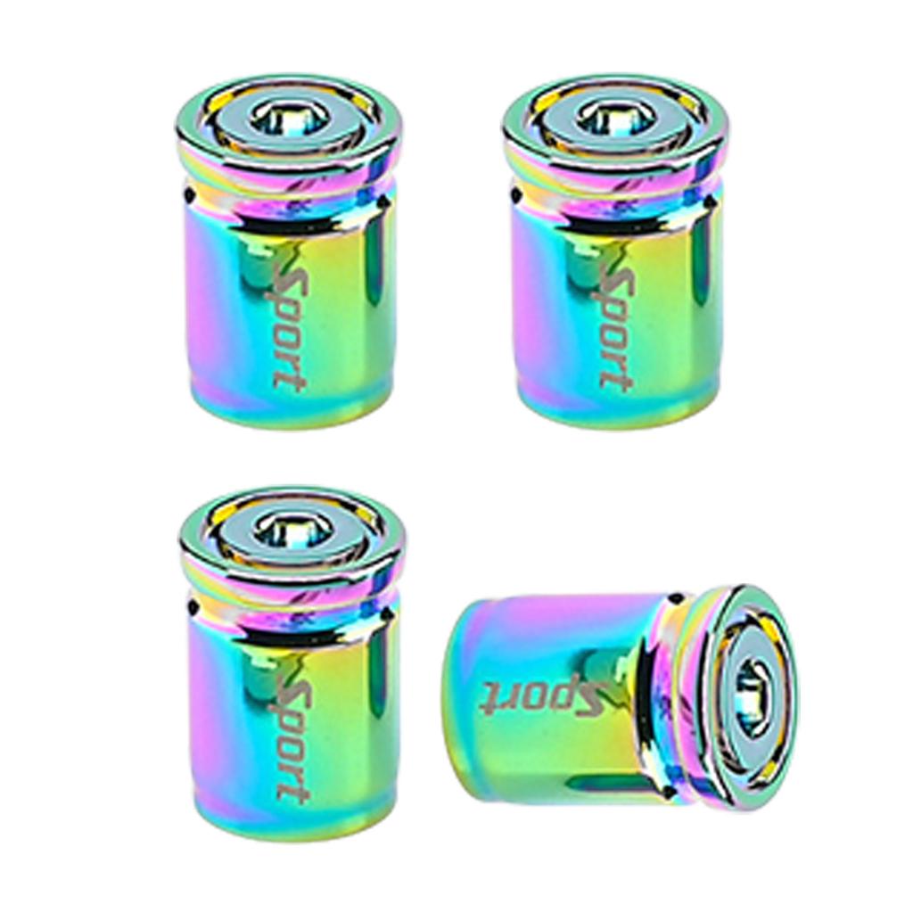 4 Pcs Tire Valve Stem Caps Anti Theft Designs Tire Valve Covers Dustproof & Waterproof Universal Fit for Car & Motorbike