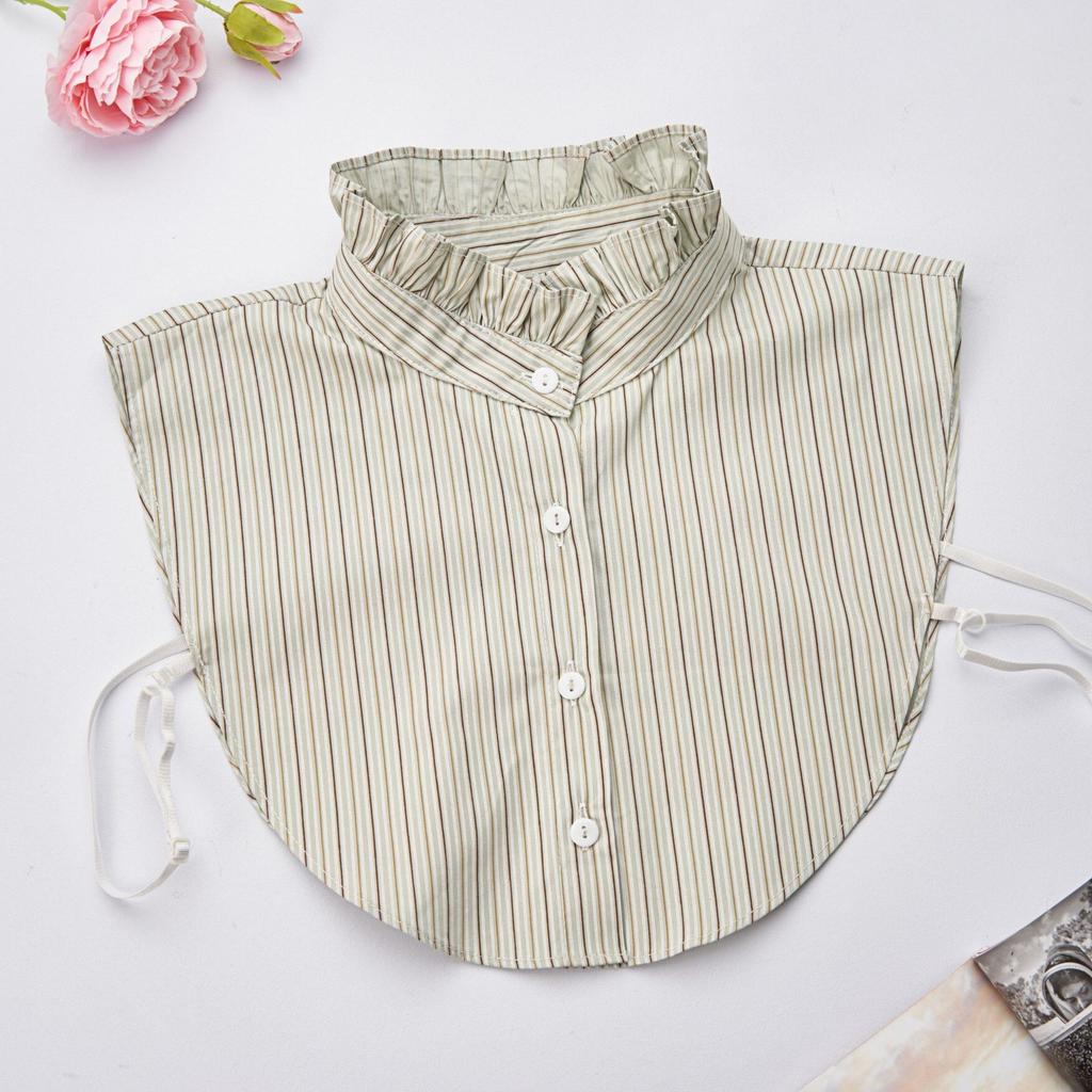 Stand Striped Half-Shirt False Collar for Women's Shirt Blouse Tops Removable Detachable Collars Women Fuax Cols