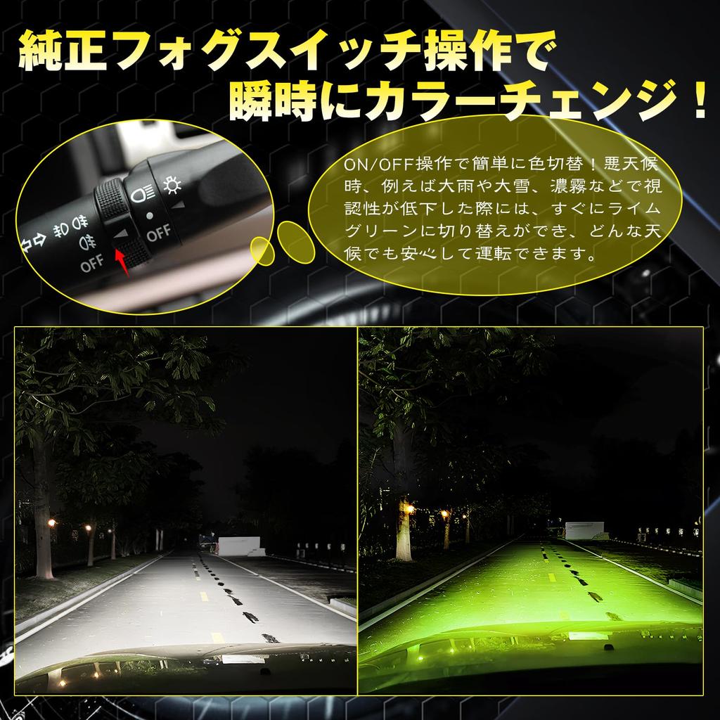 Super Bright Perrace HB4 LED Fog Super 9006 LED Fog Memory 50W High Long Cooling IP68 Waterproof and Set of 2 [2025 16,000 LM] Lights, 2-Color