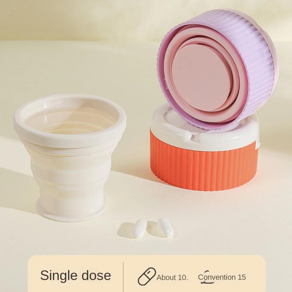 

Sealed Medicine Case 4 Grid Medicine Dispensing Box Creative Pill Box Daily Use фіолетовий