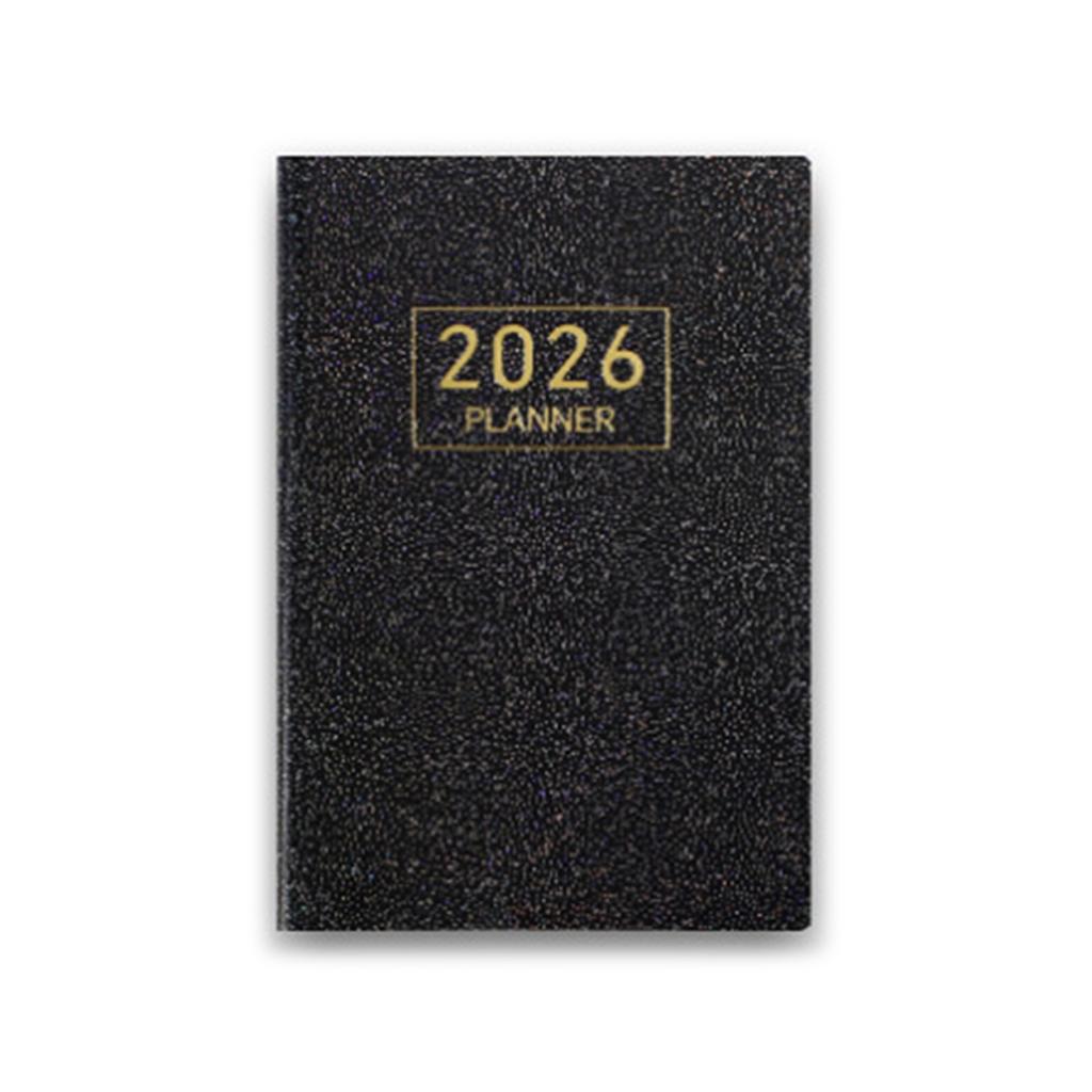 2026 Laser Holografischer Wochenplaner A7 Größe Tageskalender Organizer mit PU-Lederhülle und Papier für Büro Schulgebrauch