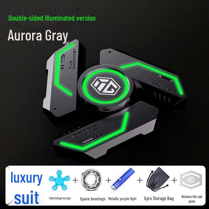 

Yi Jue Black Tech Светящийся спиннер: Игрушка для продвинутой декомпрессии, лимитированная серия, для мальчиков Metal