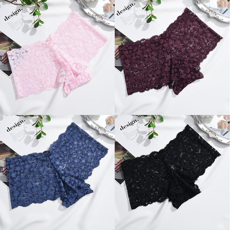 

FINETOO 4 шт. Кружевные трусики для женщин, цветочные, с вырезами, боксеры, сексуальное нижнее белье, женские интимные вещи, прозрачные трусики 1XL&Set