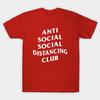 Unisex Fashion TShirt Antisocial Social Distancing Club Print TShirt Plus Size S-5XL T-Shirt 100%Cotton Tops O Neck Short Sleeve Tees