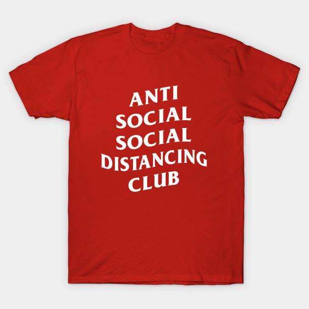 Unisex Fashion TShirt Antisocial Social Distancing Club Print TShirt Plus Size S-5XL T-Shirt 100%Cotton Tops O Neck Short Sleeve Tees