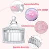 Elegant crystal glass loose powder container three-piece set, baby toner dry puff (including 2 puffs)